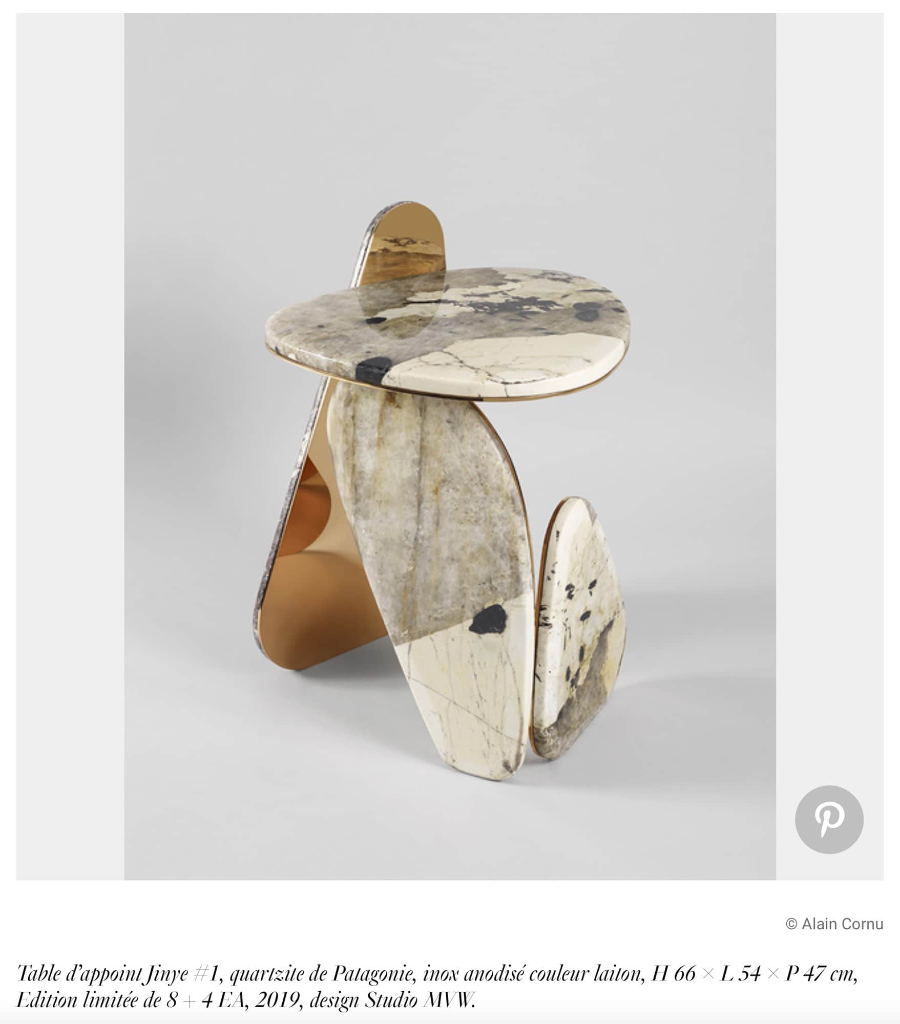 French Architectural Digest published on October 2020 featuring an article on Galerie BSLs 10th anniversary with Carol Egans furniture, page 12.