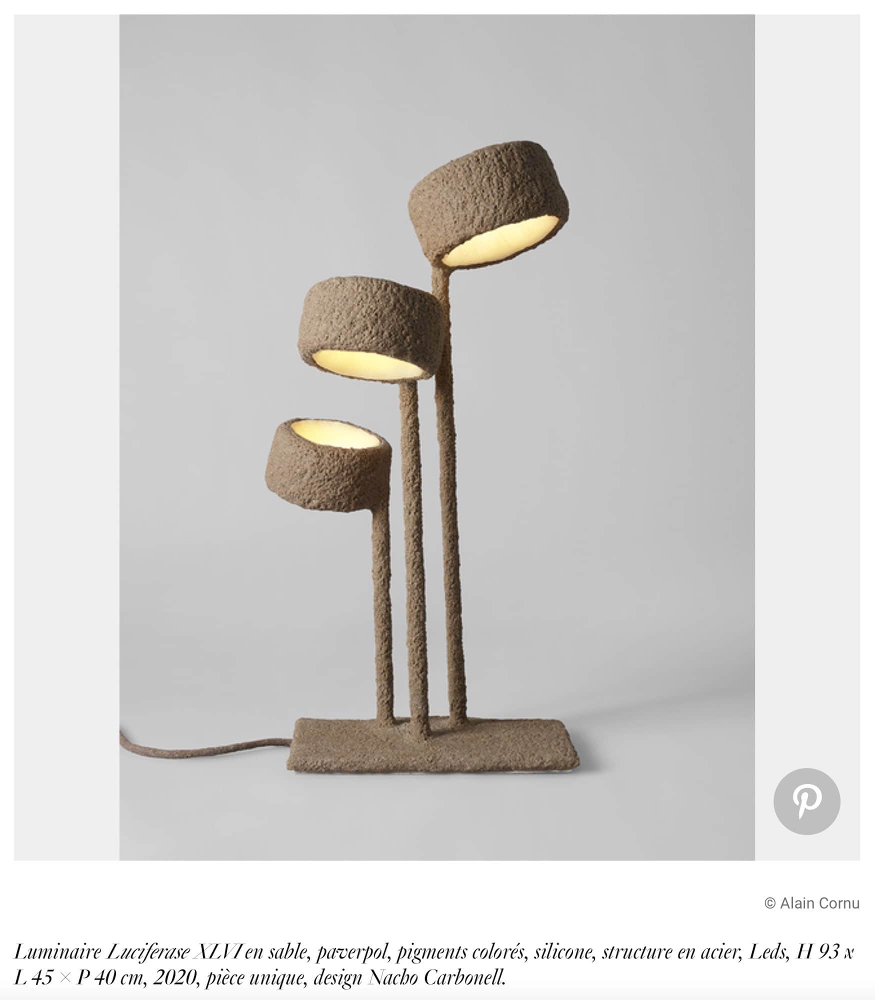 French Architectural Digest published on October 2020 featuring an article on Galerie BSLs 10th anniversary with Carol Egans furniture, page 12.