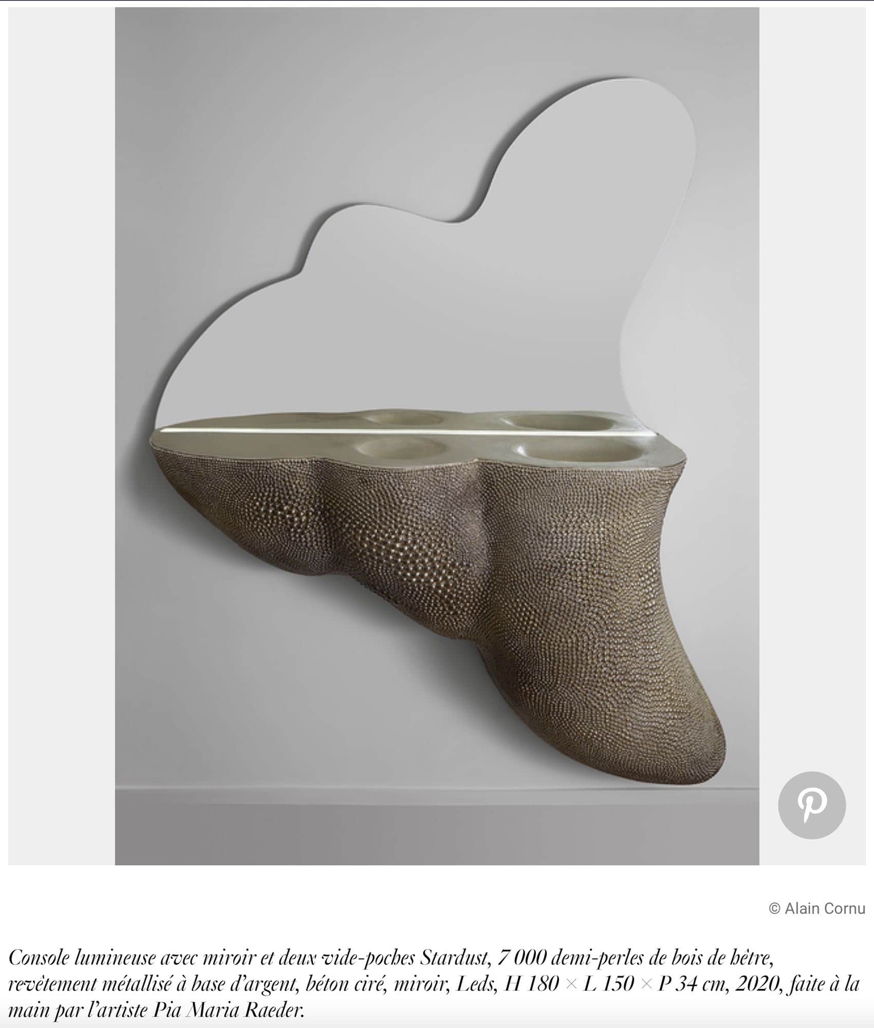 French Architectural Digest published on October 2020 featuring an article on Galerie BSLs 10th anniversary with Carol Egans furniture, page 12.