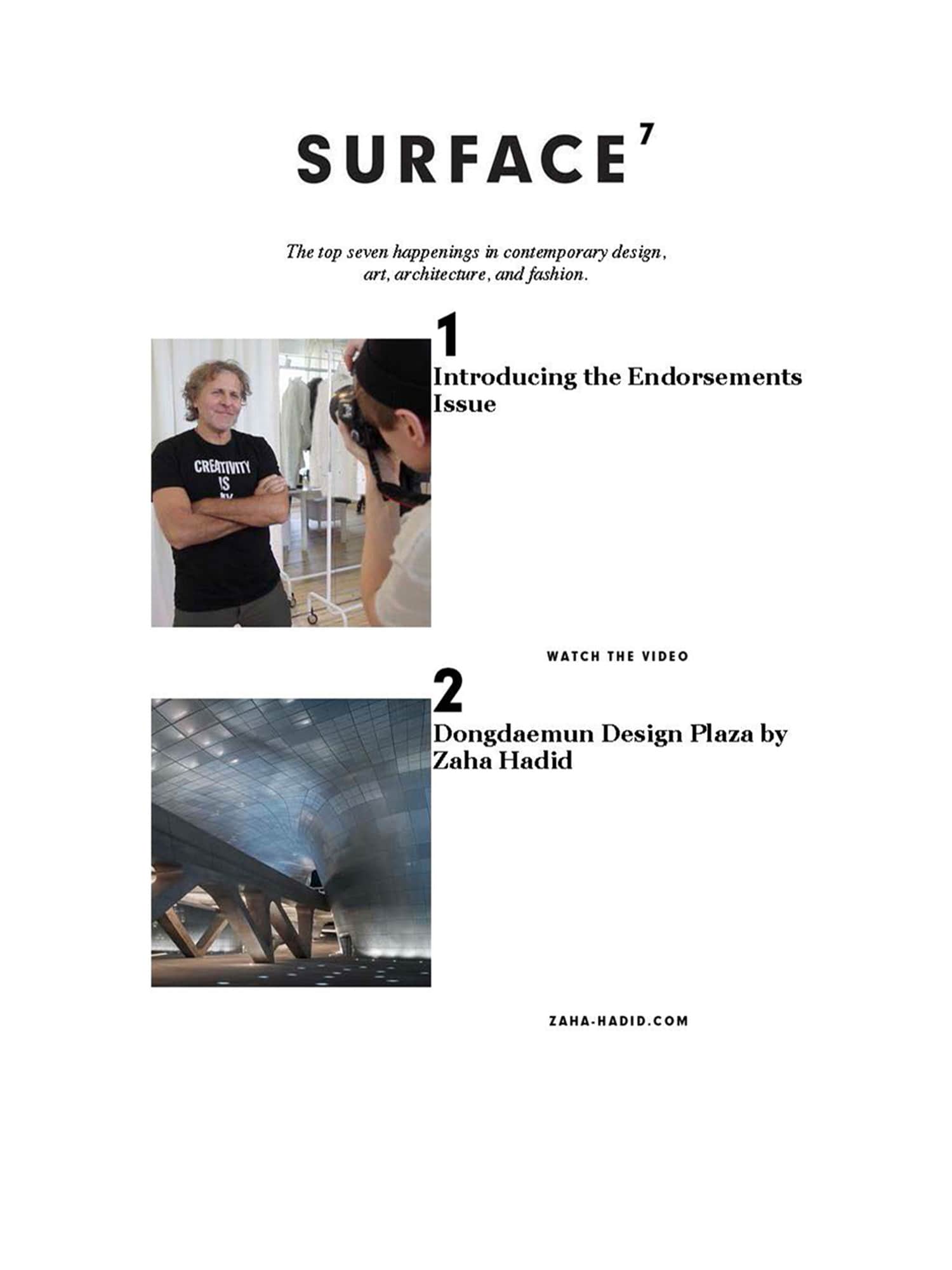 The top seven happenings in contemporary design, art, architecture, and fashion showing an image of Carol Egan s CE06 X Stool featured in November 2013 of Surface magazine.