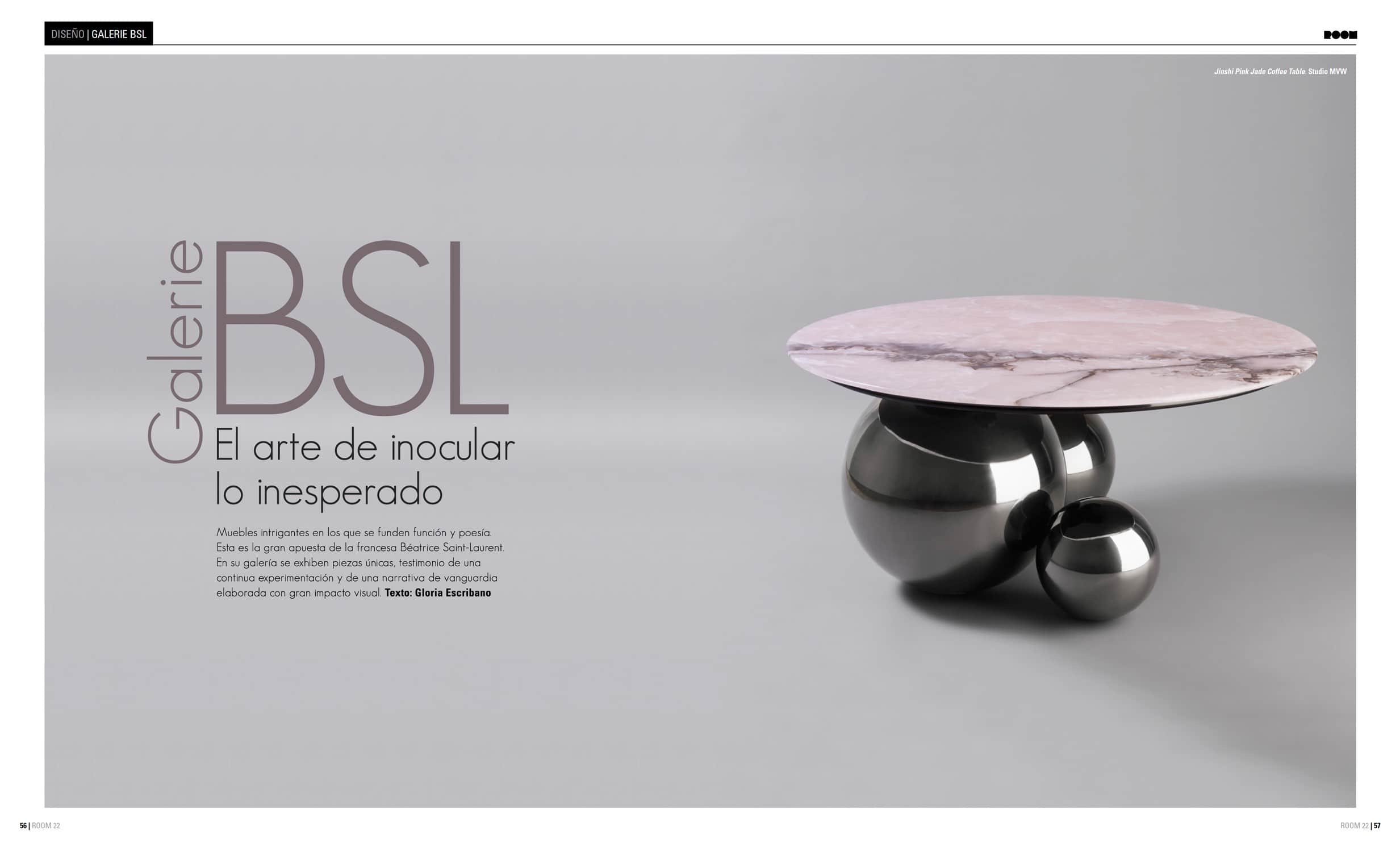 Room #22 published on February 2020 featuring an article on Galerie BSL with CE15 Ombre Chair by Carol Egan, page 62.